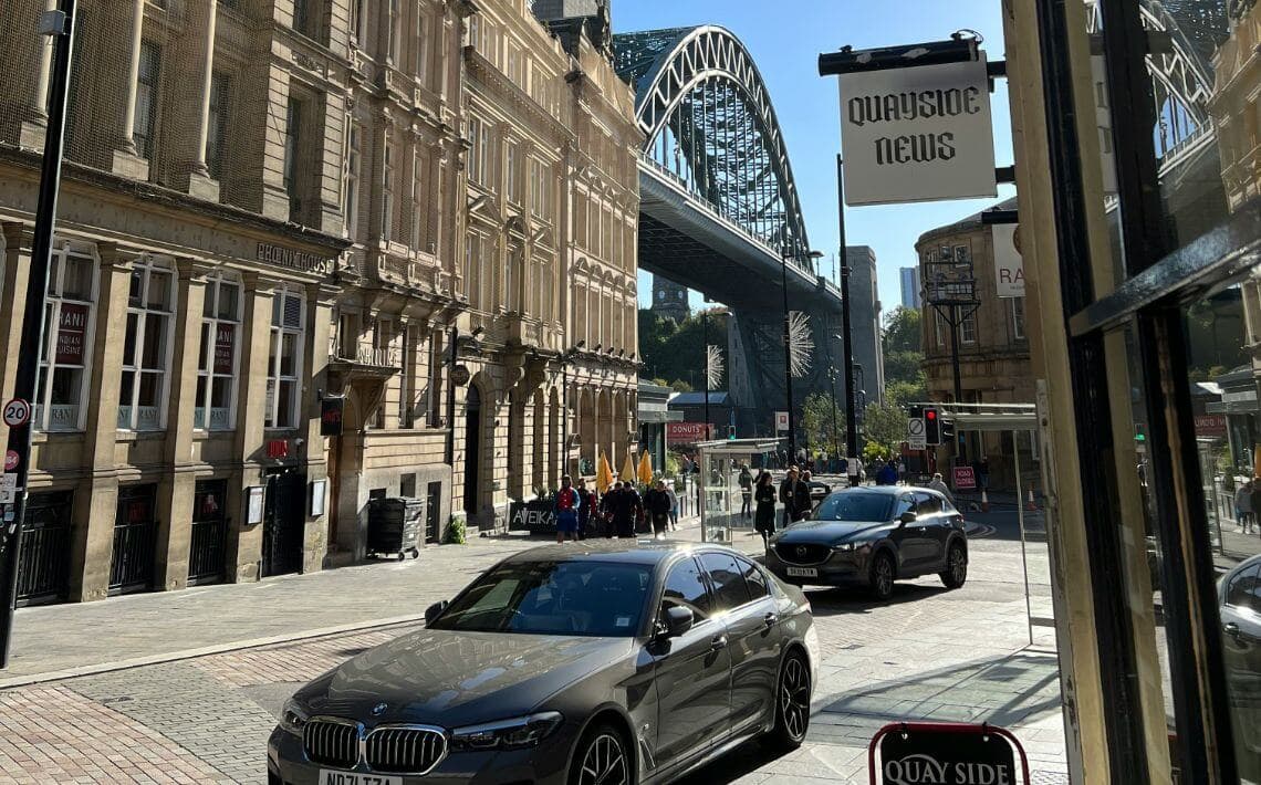 Newcastle Airport to Quayside